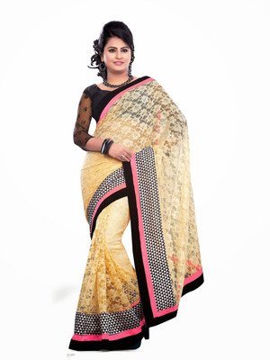 

Indian Wear Online Printed Fashion Net Saree(Multicolor)