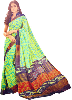 

Jiya Self Design, Printed Fashion Georgette Saree(Green, Blue, Multicolor), Blue;green;multicolor
