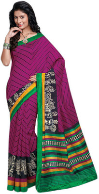 

Indian Wear Online Printed Fashion Pure Chiffon Saree(Multicolor), Multicolor281