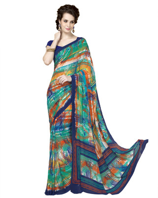 

Suvastram Printed Fashion Crepe Saree(Multicolor)