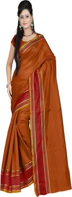 

Ansu Fashion Solid Fashion Art Silk Saree(Mustard)