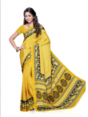 

Hi-Choice Printed Fashion Crepe Saree(Yellow)