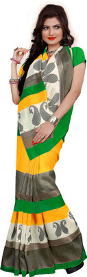 

Khushali Self Design, Printed Fashion Art Silk Saree(Yellow, Green, Multicolor), Green;multicolor;yellow