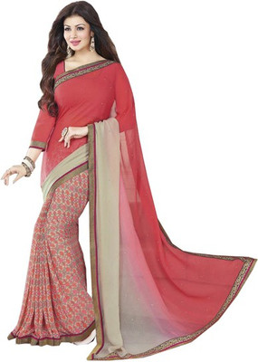 

Kalaniketanfashion Embroidered Bollywood Georgette Saree(Pink)