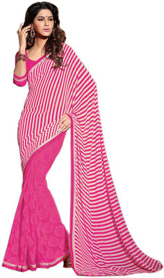 

Indian Wear Online Printed Fashion Pure Chiffon Saree(Multicolor), Multicolor501