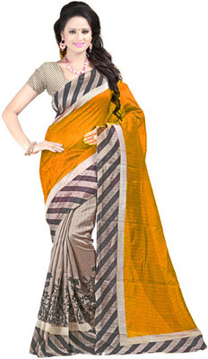 

Indian Wear Online Printed Fashion Cotton Saree(Yellow)