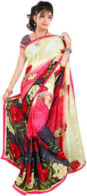 

Indian Wear Online Printed Fashion Georgette Saree(Multicolor)