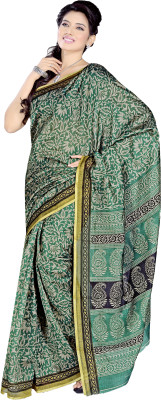 Taanshi Printed Bollywood Georgette Saree(Brown)