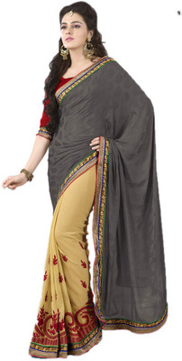 

Indian Wear Online Embroidered Fashion Net Saree(Multicolor)