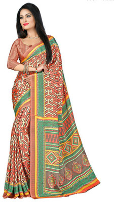 

Desi Butik Printed Fashion Crepe Saree(Multicolor)