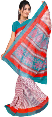 

Vardan Prints Printed Bollywood Chiffon Saree(Blue, Red)
