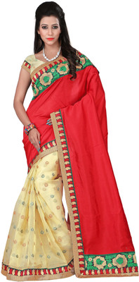 

It's Banii Woven Banarasi Silk Saree(Red)
