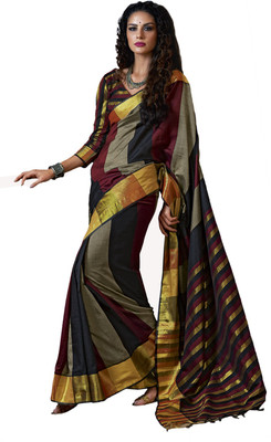 

Ishin Solid Fashion Cotton Saree(Multicolor)