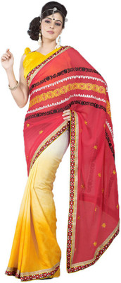 

Party Wear Dresses Embroidered Fashion Net Saree(Multicolor)