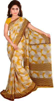 

Vardan Prints Printed Bollywood Georgette Saree(Brown)