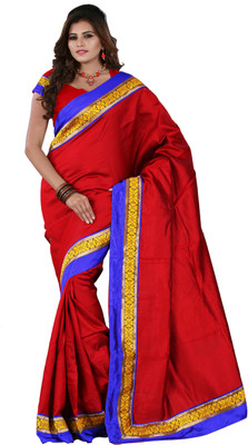 

Weavedeal Embellished Banarasi Brocade Saree(Red)