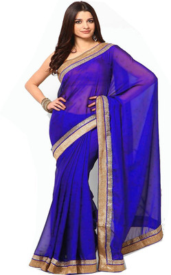 

Bollywood Designer Solid Fashion Georgette Saree(Light Blue)