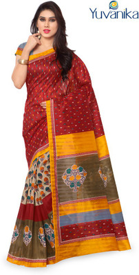 

Sunaina Printed Bhagalpuri Art Silk Saree(Multicolor)
