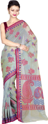 

Chandrakala Woven Banarasi Cotton Saree(Blue), Sea blue