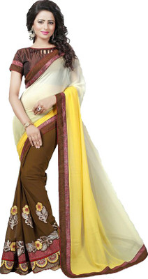 

P's Collection Embroidered Fashion Jacquard Saree(Multicolor), Gyw
