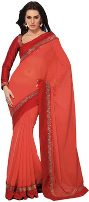 

Indian Wear Online Printed Fashion Pure Chiffon Saree(Multicolor), Multicolor383