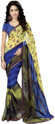 

Kintu Designs Pvt. Ltd. Floral Print Fashion Georgette Saree(Multicolor)