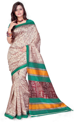 

Cenizas Printed Fashion Cotton Saree(Multicolor), Green