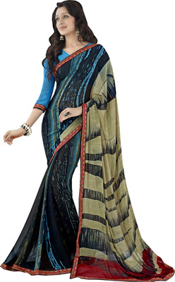 

Khoobee Self Design, Printed Fashion Georgette Saree(Multicolor), Blue;multicolor