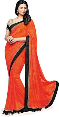 

Vishal Solid Fashion Georgette Saree(Orange)