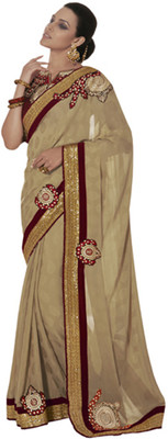 

Desi Butik Self Design Fashion Jacquard Saree(Gold)