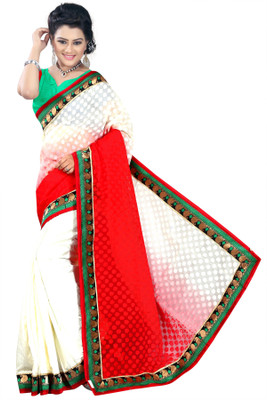 

Weavedeal Embellished, Self Design Banarasi Banarasi Silk Saree(White)