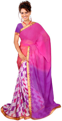 

Khushali Self Design, Printed Fashion Georgette Saree(Multicolor), Multicolor;pink shaded purple