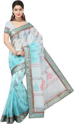 

Ishin Printed Fashion Cotton Saree(Blue)