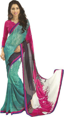

PSHOPEE Printed Fashion Chiffon Saree(Pink)