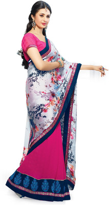 

Indianbeauty Self Design, Printed Bollywood Georgette Saree(Multicolor)