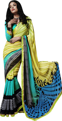 

Jiya Self Design, Printed Fashion Georgette Saree(Yellow, Green, Multicolor), Green;multicolor;yellow
