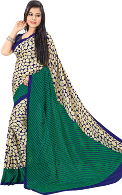 

Urban Vastra Polka Print Fashion Raw Silk Saree(Beige), Cream & green