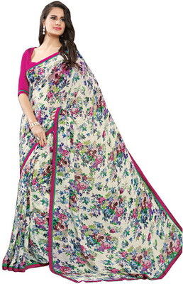 

Indian Wear Online Printed Fashion Pure Chiffon Saree(Multicolor), Multicolor552