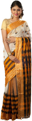 

Rajib's Creation Embroidered Fashion Handloom Silk Saree(Multicolor)