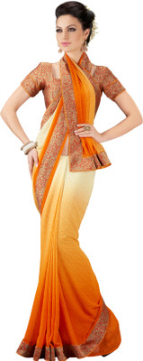 

Khoobee Self Design, Printed Fashion Georgette Saree(Beige, Yellow, Orange), Beige;orange;yellow