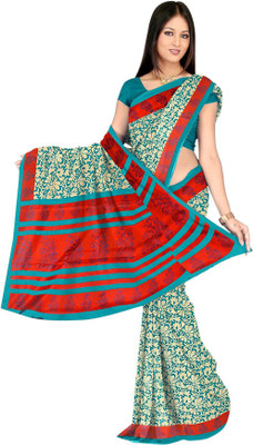 SVB Sarees Printed Daily Wear Art Silk Saree(Multicolor)