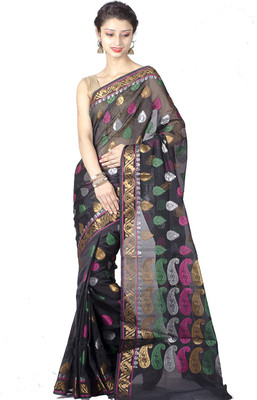 

Chandrakala Self Design Banarasi Art Silk Saree(Black)