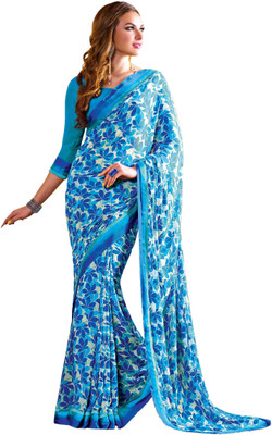 

Vishal Self Design Bollywood Georgette Saree(Blue)