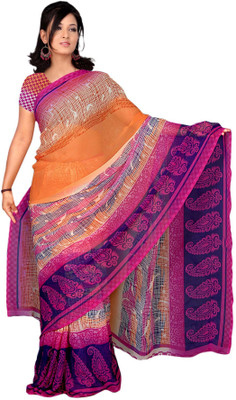 

Khoobee Printed Fashion Georgette Saree(Multicolor)