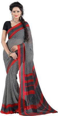 

Jiya Self Design, Printed Fashion Georgette Saree(Black, Multicolor), Black;multi