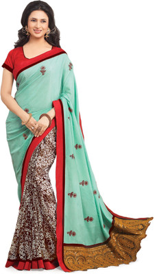 

Ridham Sarees Printed Bollywood Handloom Georgette Saree(Multicolor)