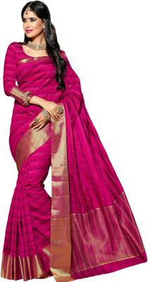 

M.S.Retail Self Design Kanjivaram Silk Saree(Pink)