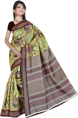 Manthan Printed Daily Wear Art Silk Saree(Multicolor), Multi