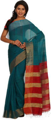 

Kasturi-B Swadeshi Karigari Woven Daily Wear Cotton Saree(Green)
