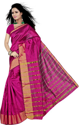 

Indian Wear Online Printed Fashion Art Silk Saree(Pink)